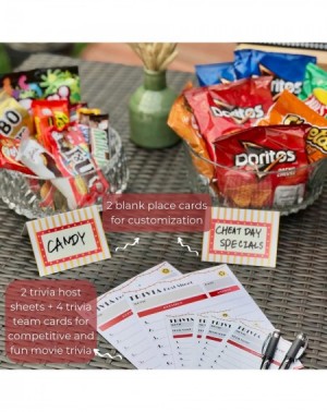 Party Packs Deluxe Movie Night Décor DIY Kit - Concession Stand Decorations- Movie Tickets- Popcorn Bags- Trivia Cards and Mo...