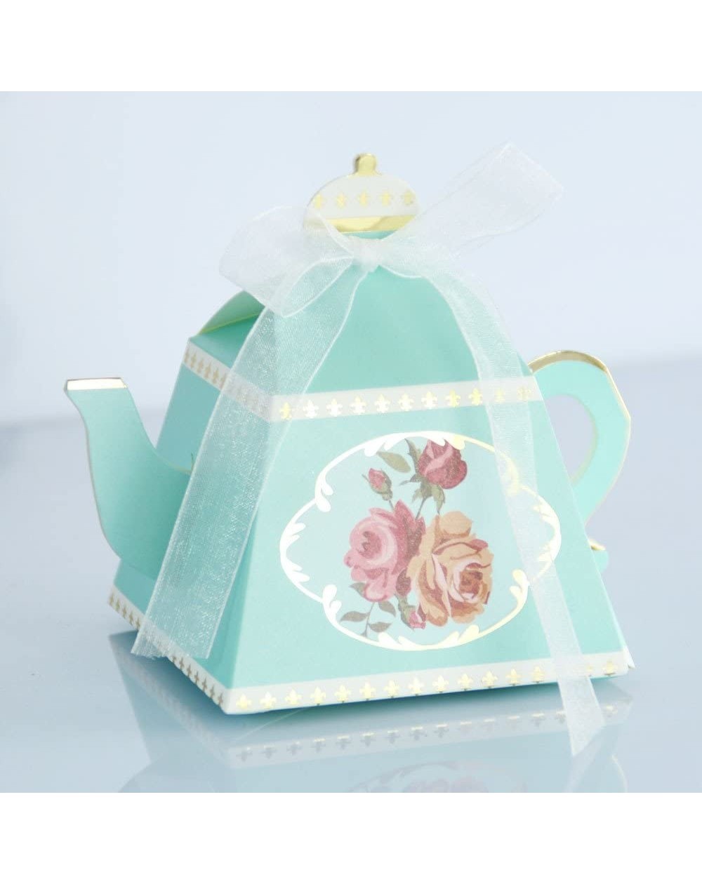 Favors 50pcs Teacups Candy Boxes- Tea Party Birthday and Baby shower Favor Box- Cute Tea Candy Boxes for Tea Time Party and W...