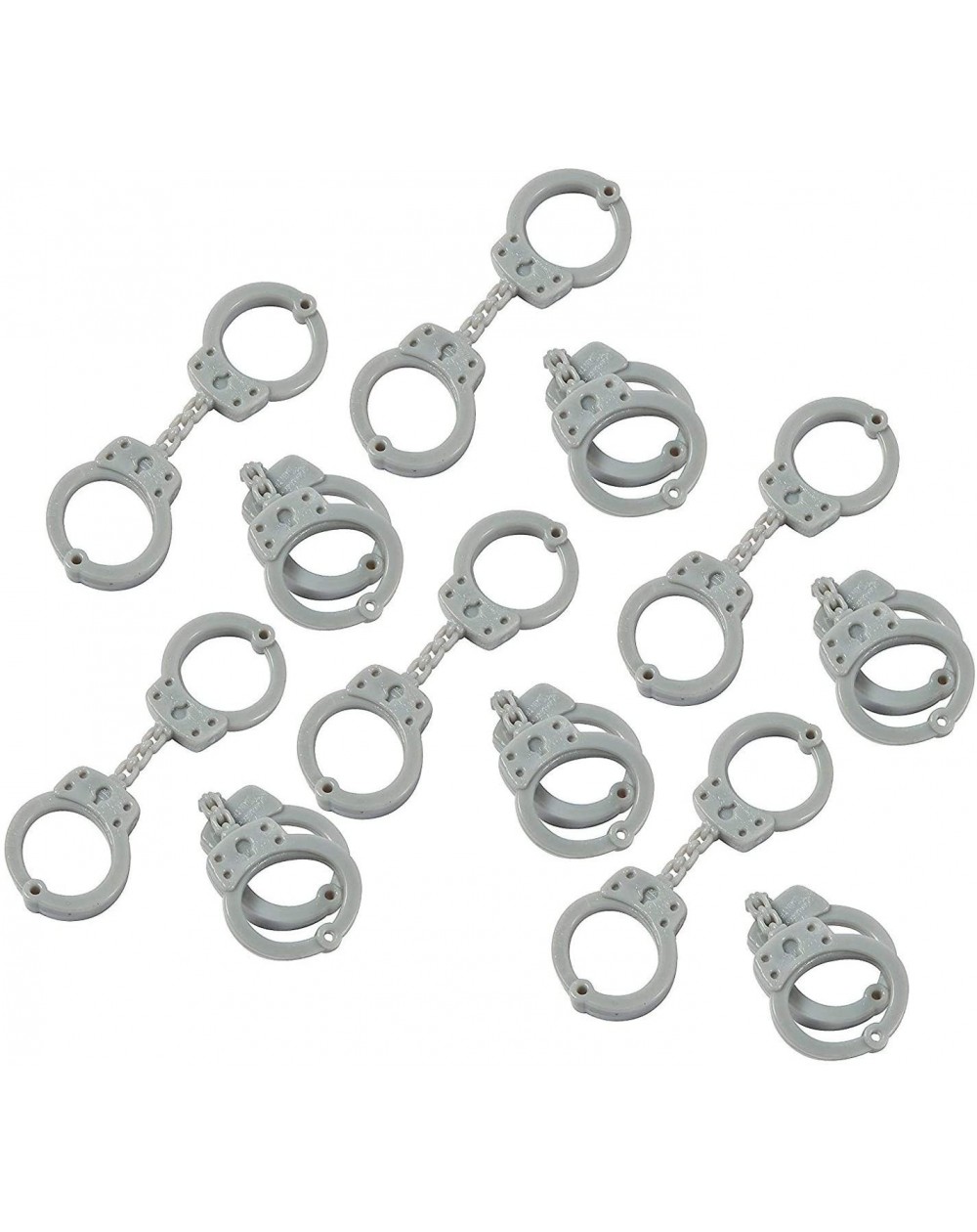 Party Favors Rubber Mini Handcuffs 3.5 Inches - Pack of 12 - Gray - for Kids - Party Favors- Bag Stuffers- Fun- Toy- Prize- P...