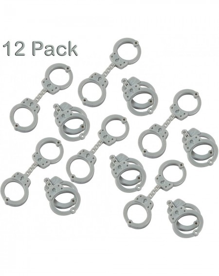 Party Favors Rubber Mini Handcuffs 3.5 Inches - Pack of 12 - Gray - for Kids - Party Favors- Bag Stuffers- Fun- Toy- Prize- P...