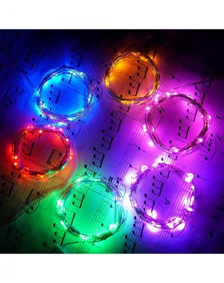 Indoor String Lights Starry String Lights- 12 Pack Battery Operated 20 LED Fairy Lights Silver Wire Colorful Mini String Ligh...