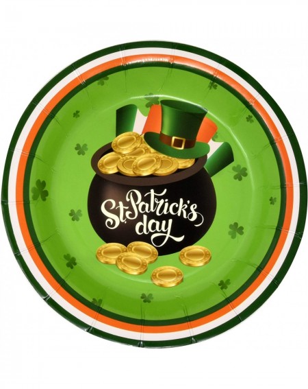 Party Packs St Patricks Day Plates and Napkins Cups for 24 Guests 24 9 Inch Shamrock Paper Plate 24 7 Inch Plates 24 9 oz Cup...