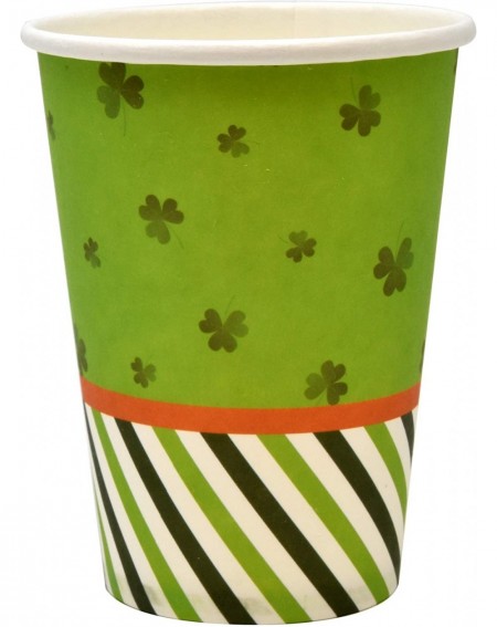 Party Packs St Patricks Day Plates and Napkins Cups for 24 Guests 24 9 Inch Shamrock Paper Plate 24 7 Inch Plates 24 9 oz Cup...