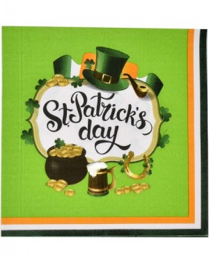 Party Packs St Patricks Day Plates and Napkins Cups for 24 Guests 24 9 Inch Shamrock Paper Plate 24 7 Inch Plates 24 9 oz Cup...