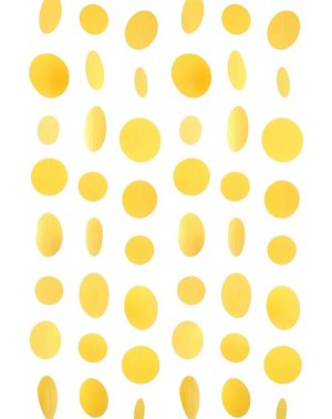 Banners & Garlands Yellow Paper Garland Circle Dot Party Banner Streamer Backdrop Hanging Decorations- 20 Feet in Total - Yel...