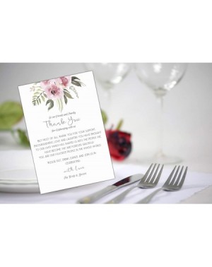 Place Cards & Place Card Holders Floral Wedding Thank You Place Setting Cards Print to add Table Centerpieces Wedding Rehears...