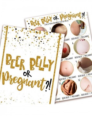 Party Games & Activities Beer Belly or Pregnant Belly(25 Pack) Game- Baby shower- Bridal Shower- Gender Reveal- Engagement Pa...