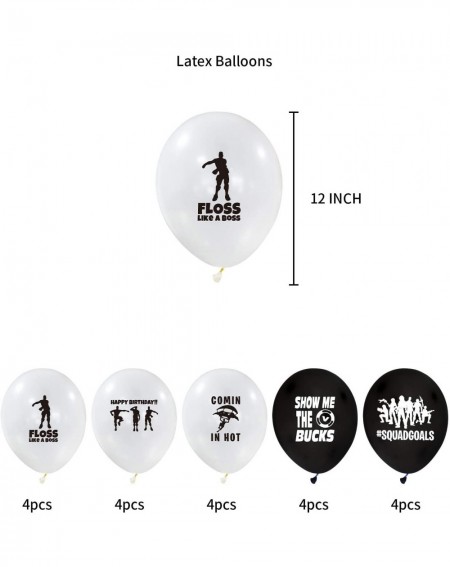 Party Packs Party Supplies Set - Happy Birthday Cake Topper Foil & Latex Balloons - Video Game Theme Decorations Supply Kit f...