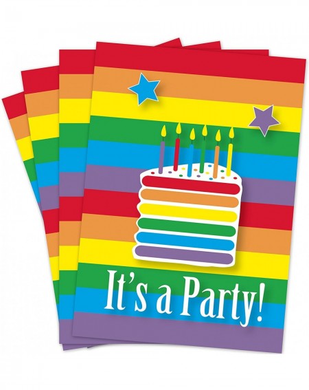 Invitations Kids Rainbow Cake Birthday Party Invitations for Girls (20 Count with Envelopes) - Rainbow Party Supplies - Kids ...