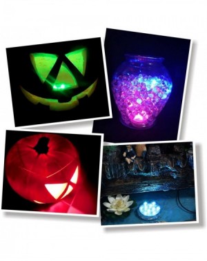 Outdoor String Lights Submersible LED Lights- 16 Colors 4 Modes Battery Powered RGB Floral Lights with Remote (3 Pack) - CN19...