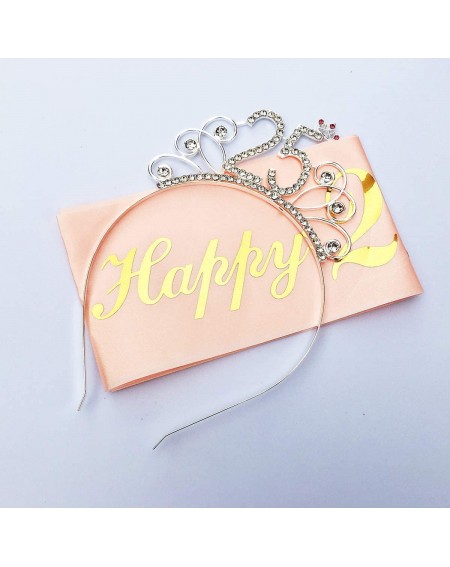 Favors 25th Birthday Tiara and Sash- Happy 25th Birthday Glitter Satin Sash and Crystal Tiara Birthday Crown for 25th Birthda...