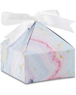 Favors Marbleized Pyramid (Set of 12) favor box- purple- pink- blue- gold- white - CO18O2LN56T $17.25