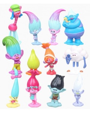 Cake & Cupcake Toppers 12 pcs Trolls Toys 1.6-2.8inch- Animal Figure Characters Toys Mini Figure Collection Playset- Cupcake ...