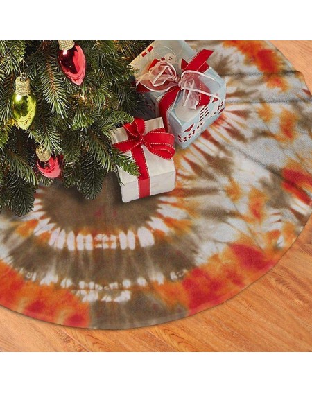 Tree Skirts Christmas Tree Skirt- Toddler Thanksgiving Tie Dye Turkey Tree Mat Xmas Snowman Festive Decor Ornaments Party Sup...