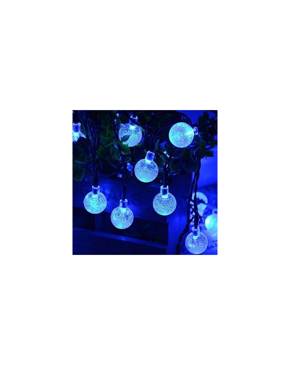 Outdoor String Lights Globe Solar String Lights- 20ft 30 LED Outdoor Bulb String Lights-Waterproof 8 Modes Solar Patio Lights...