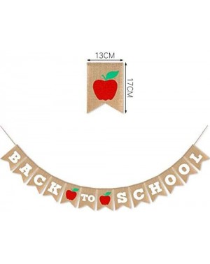 Banners & Garlands Burlap Back to School Banner First Day of School Party Garland Decorations Supplies - CB19D3UH76M $10.73