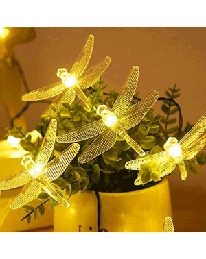 Outdoor String Lights Solar Dragonfly String Light 30LED 21ft Garden Stake Lights Waterproof Outdoor Twinkle Fairy Lights wit...