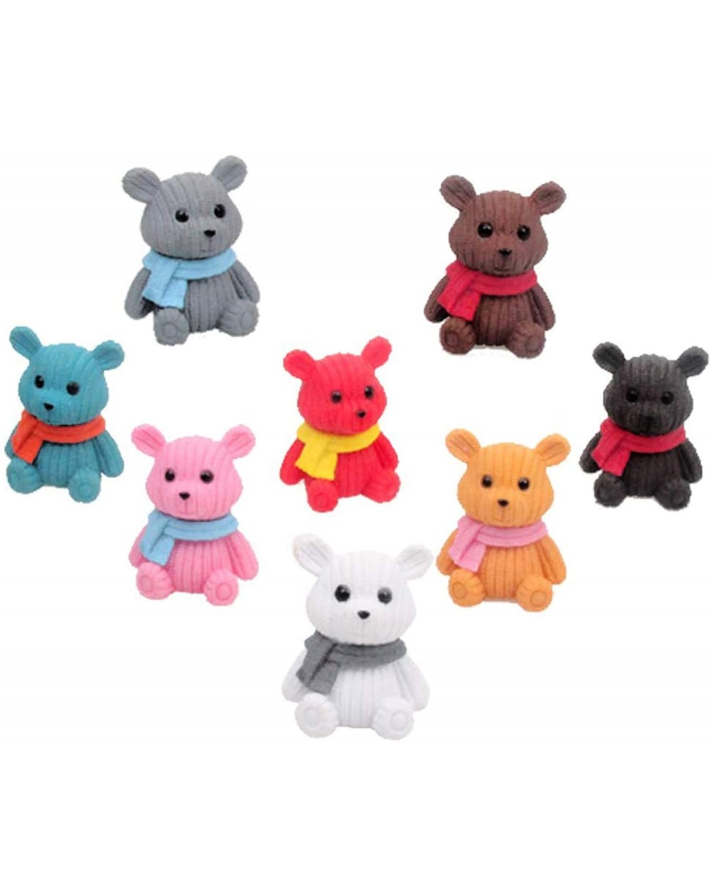 Cake & Cupcake Toppers 8 pcs Colorful Animal Bears Characters Toys Mini Figure Collection Playset- Cake Topper- Plant- Automo...