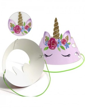 Party Hats Unicorn Party Hats Birthday Paper Hats Party Supplies Favors Hat with Elastic Cords for Kids Girls Boys 24 Pack - ...