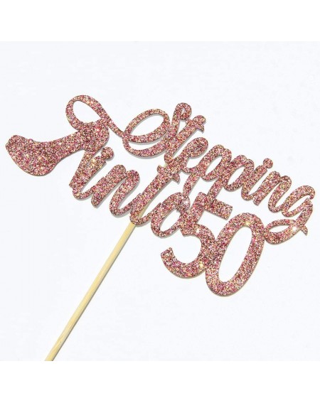 Cake & Cupcake Toppers Rose Gold Glitter Stepping Into 50 Cake Topper for Cheers to 50 Years/Girl Boy's 50th Anniversary Birt...