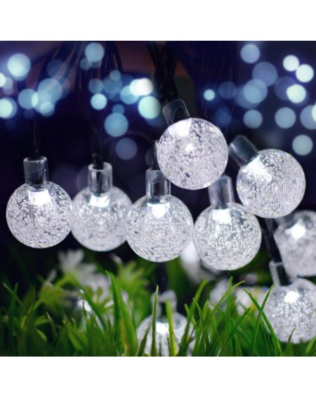 Outdoor String Lights Solar String Light Outdoor- 23ft 50 LED Waterproof Crystal Ball Fairy Lights Outside Decorative Lightin...