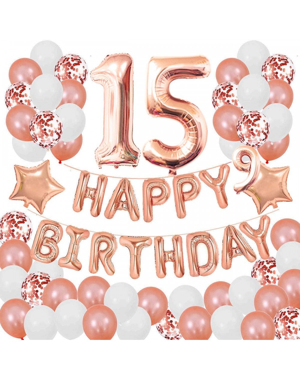 15TH Birthday Decorations for Girls and Women 15th