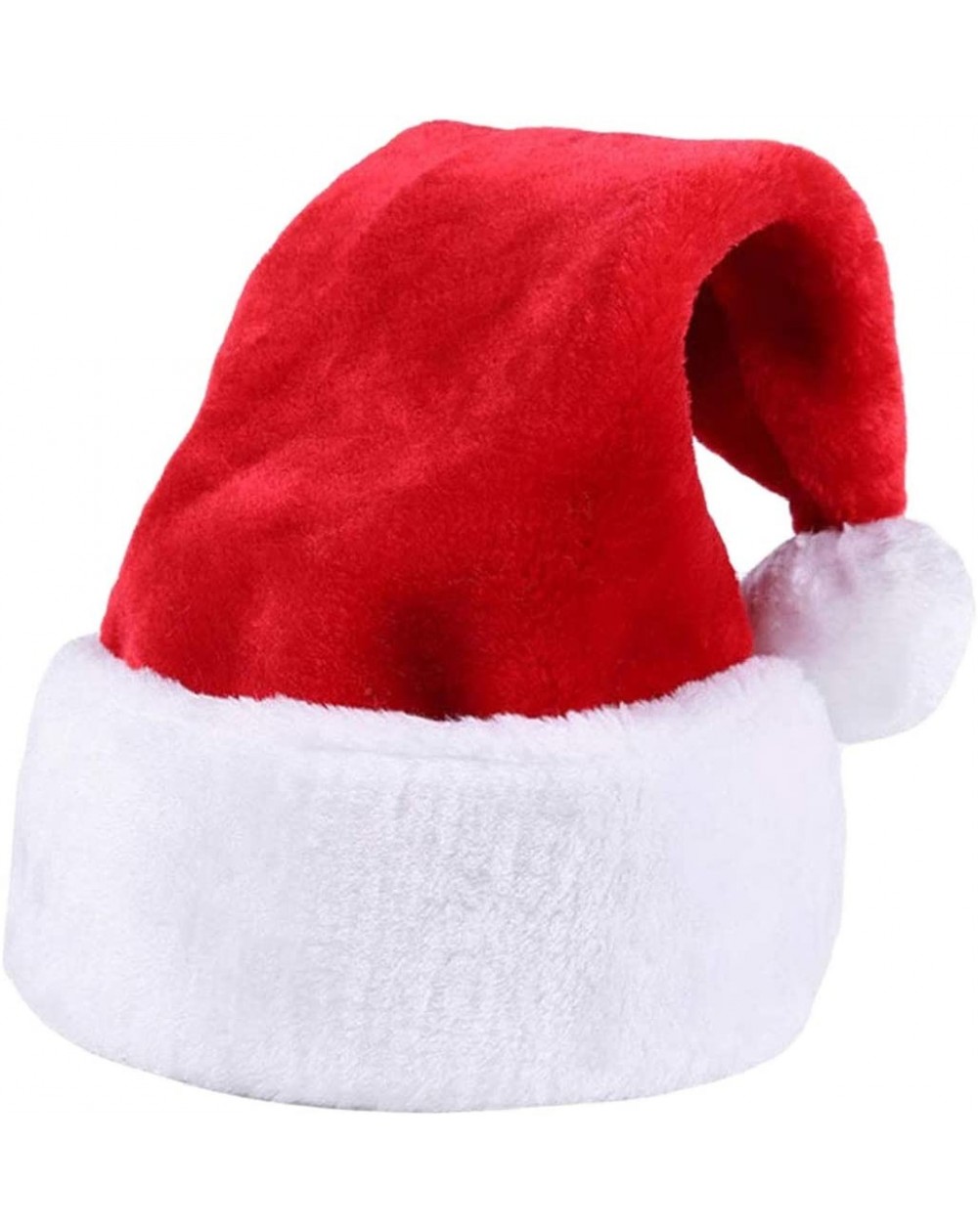 Christmas Santa Hat-Thickened Luxury Short Plush Christmas Hat ...