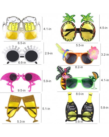 Party Packs Luau Party Sunglasses- 8 Pack Funny Hawaiian Glasses Tropical Fancy Dress Favors Fun Summer Party Photo Booth Pro...