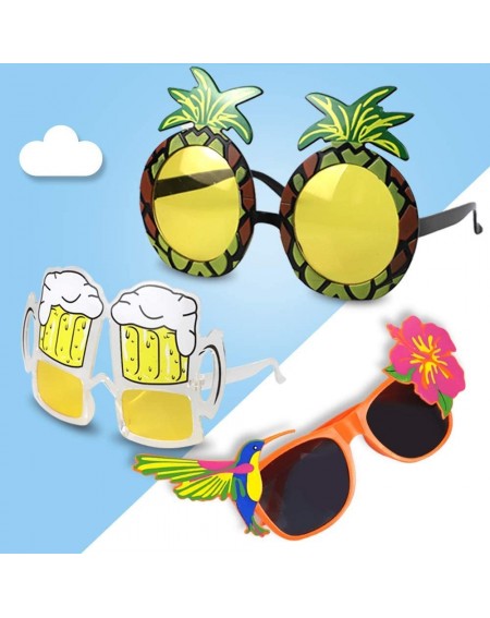 Party Packs Luau Party Sunglasses- 8 Pack Funny Hawaiian Glasses Tropical Fancy Dress Favors Fun Summer Party Photo Booth Pro...