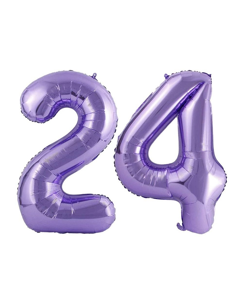 Balloons Number 24 Purple Foil Jumbo Digital Mylar Balloons- 40inch 24th Birthday Party Decorations- Mermaid Theme Party Ball...