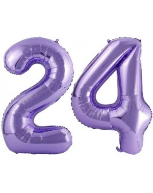 Balloons Number 24 Purple Foil Jumbo Digital Mylar Balloons- 40inch 24th Birthday Party Decorations- Mermaid Theme Party Ball...