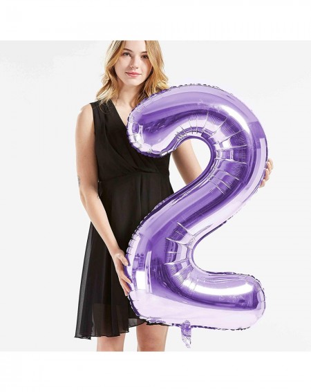 Balloons Number 24 Purple Foil Jumbo Digital Mylar Balloons- 40inch 24th Birthday Party Decorations- Mermaid Theme Party Ball...