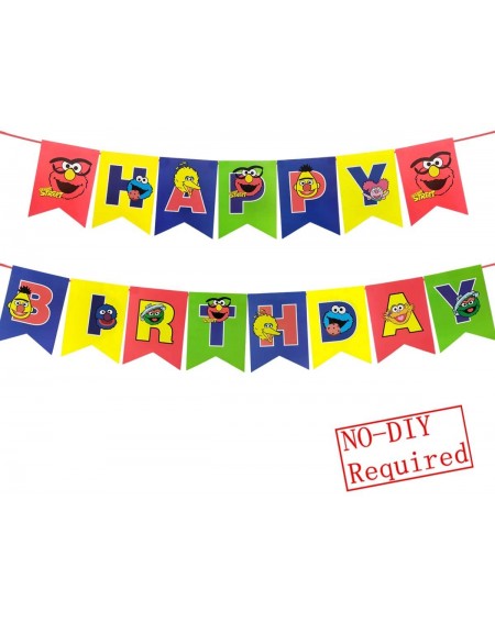 Banners Sesame Street Birthday Banner-Sesame Street Theme Party Supplies-child Birthday party decoration - CQ19HTSAOUA $9.29