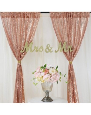 Photobooth Props Glitter Sequin Curtains Rose Gold Sequin Drape Panels Backdrops 2 Pieces 2FTX8FT Wedding Ceremony Backdrop -...