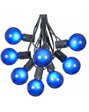 Outdoor String Lights G50 Patio String Lights with 25 Blue Globe Bulbs - Outdoor String Lights - Market Bistro Café Hanging S...