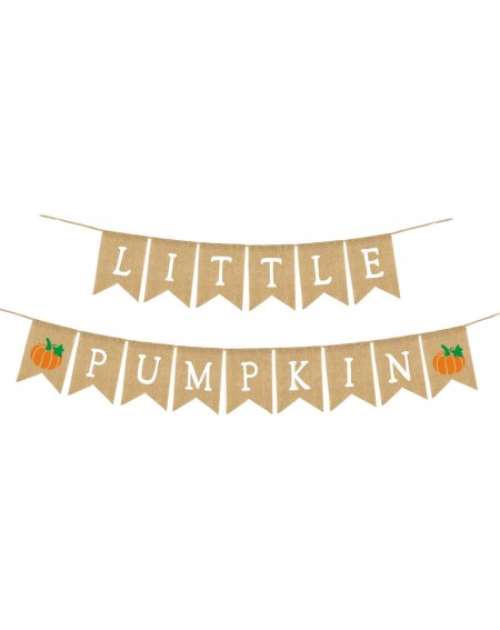 Banners & Garlands Fall Little Pumpkin Baby Shower Banner Decorations Fall Little Pumpkin 1st Birthday Party Decorations - CK...