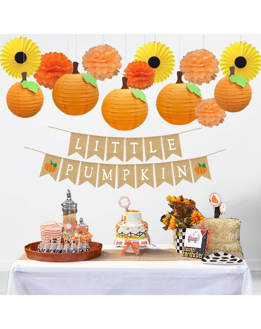 Fall Little Pumpkin Baby Shower Banner Decorations Fall Little Pumpkin ...