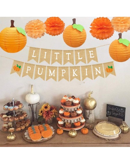 Banners & Garlands Fall Little Pumpkin Baby Shower Banner Decorations Fall Little Pumpkin 1st Birthday Party Decorations - CK...