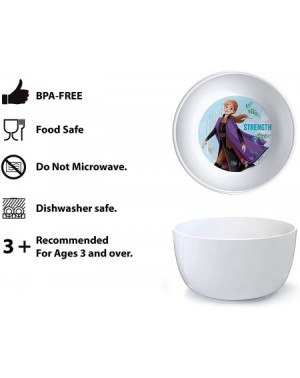 Tableware Disney Dinnerware Includes Made of Durable Melamine Material and Perfect for Kids (3-Piece Set)- Frozen 2 Anna & El...