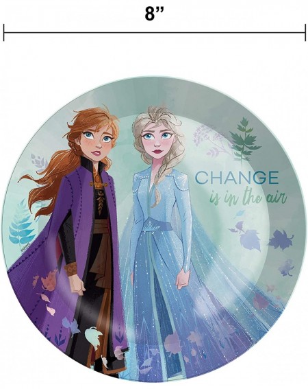 Tableware Disney Dinnerware Includes Made of Durable Melamine Material and Perfect for Kids (3-Piece Set)- Frozen 2 Anna & El...