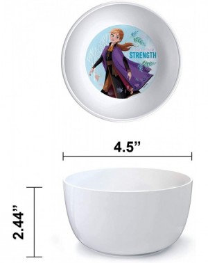 Tableware Disney Dinnerware Includes Made of Durable Melamine Material and Perfect for Kids (3-Piece Set)- Frozen 2 Anna & El...