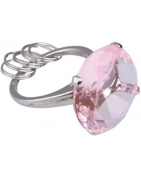 Favors Diamond Wedding Ring Keychain Ring Shaped Gift Decoration Favors Bridal Shower Party- Pink - Pink - CR12HW1RQDP $11.97