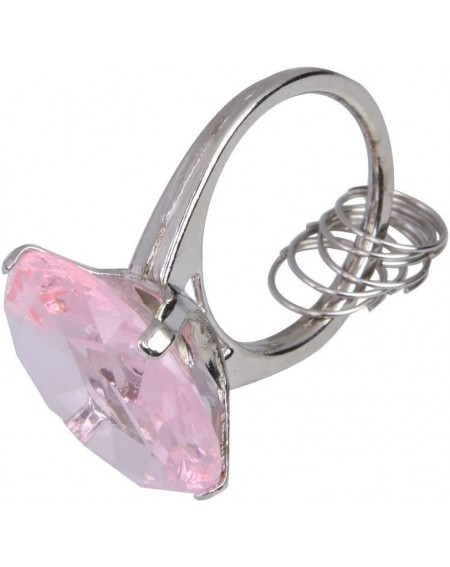 Favors Diamond Wedding Ring Keychain Ring Shaped Gift Decoration Favors Bridal Shower Party- Pink - Pink - CR12HW1RQDP $11.97