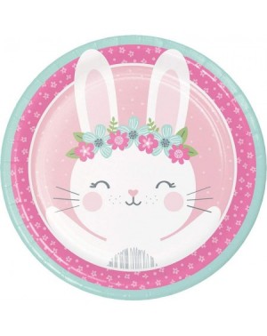 Party Packs Bunny Party Supplies Bundle Includes Round Dinner Plates and Napkins for 16 Guests - CV18QHXG00G $13.37