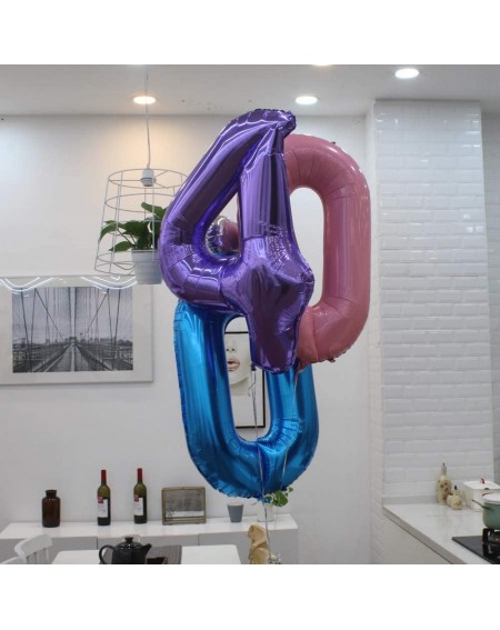 Balloons 40 Inch Number Balloons Purple Number 0 Helium Foil Birthday Party Decorations Digit Balloons - Number 0 Balloon - C...