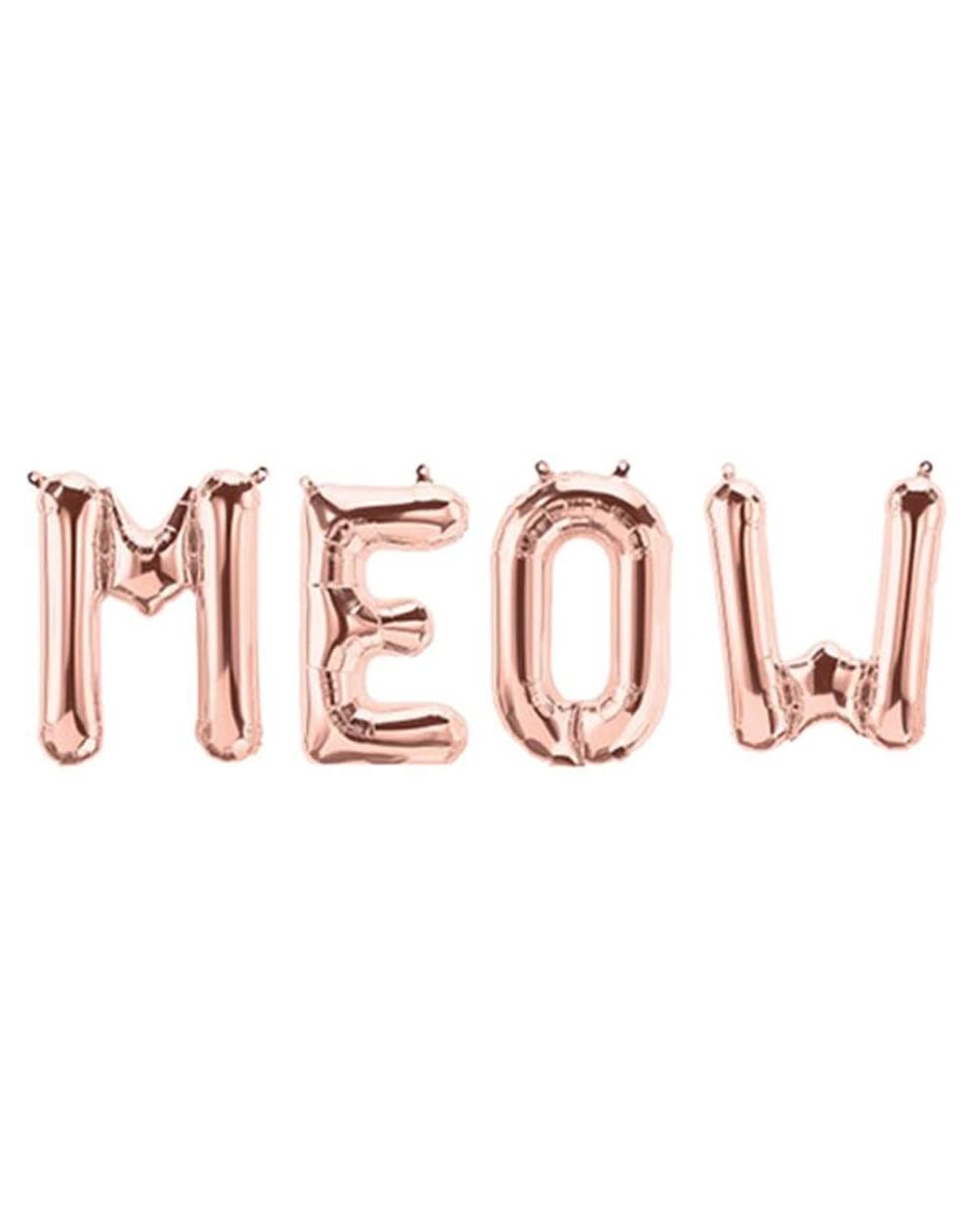 Balloons Cat Meow Letter Balloons- Cat Birthday Party Decorations- Rose Gold - Rose Gold - CA18R47C9YX $11.28