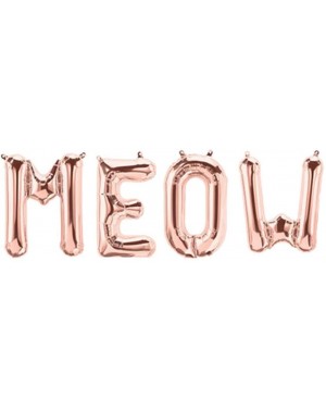 Balloons Cat Meow Letter Balloons- Cat Birthday Party Decorations- Rose Gold - Rose Gold - CA18R47C9YX $11.28