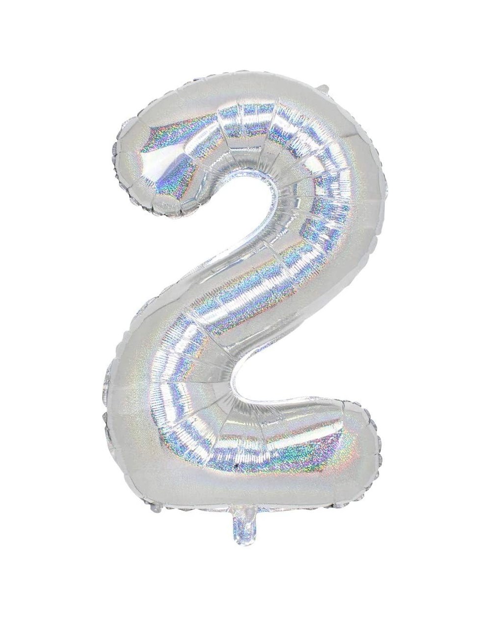 Balloons Holographic Silver Number Balloons (32-Inch- Number 2) - Number-2 - CZ18WMK7ANS $13.19