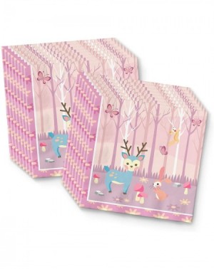 Party Packs Girl Woodland Animals Pink Birthday Party Supplies Set Plates Napkins Cups Tableware Kit for 16 - CT17YA2T3GY $17.32