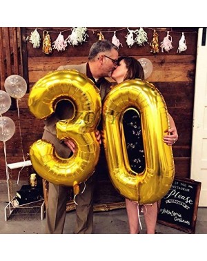 Balloons 40 In Big Dirty 30 Number Balloons (Number 30- 40 In- Gold Color) - Gold - CP18N0O0NCD $12.33